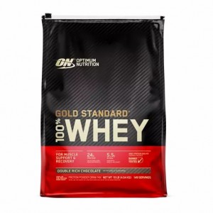 Optimum Nutrition GOLD STANDARD 100% WHEY™ Double Rich Chocolate 10 lb (149 Servings) Greece | 18PCMFLAZ